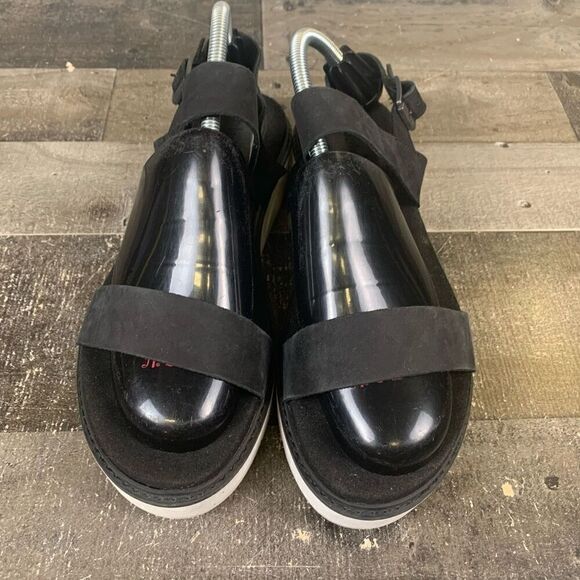 Timberland Women’s Size 10 Safari Dawn Platform Sandals Black Leather Adjustable - Picture 8 of 11